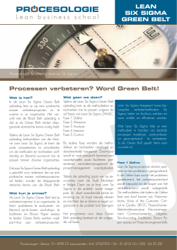 lean six sigma green belt - Procesologie | lean