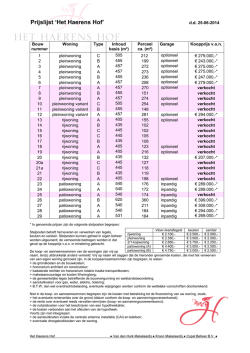 Download hier de prijslijst!