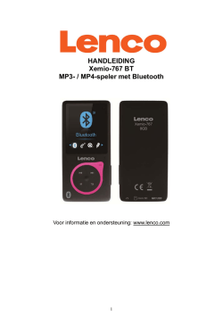 HANDLEIDING Xemio-767 BT MP3- / MP4-speler met