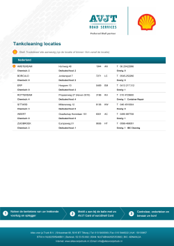 Tankcleaning locaties