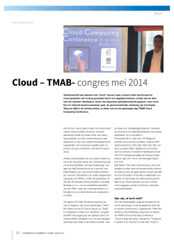 CNX 2014-03 Cloud congres TMAB