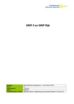 GRIP 5 - Veiligheidsregio Zaanstreek