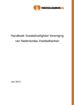 Handboek Voedselveiligheid - Voedselbank Midden