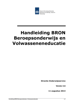 Handleiding BRON BVE versie 3.6