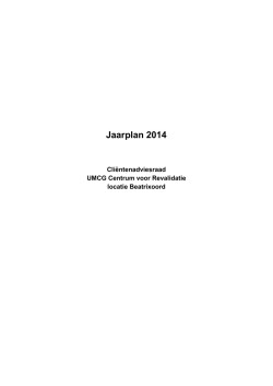 Jaarplan 2014