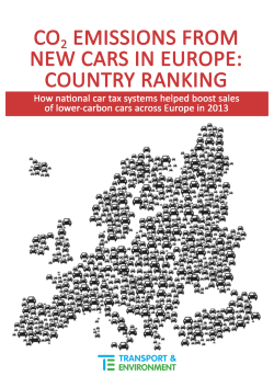 Report: CO2 emissions from new cars in Europe