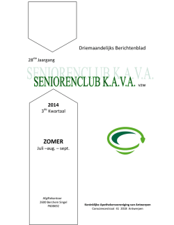 Driemaandelijks Berichtenblad 2014