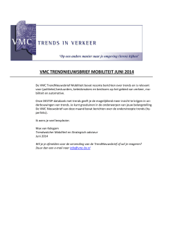 VMC-TrendNieuwsbrief juni 2014 - VMC Beleids