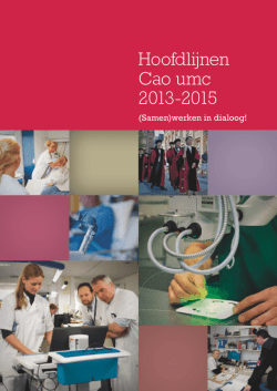 Hoofdlijnen Cao umc 2013-2015