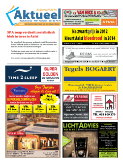 Editie Aalst - 22/01/2014 (week04)