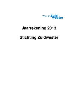Jaarrekening 2013