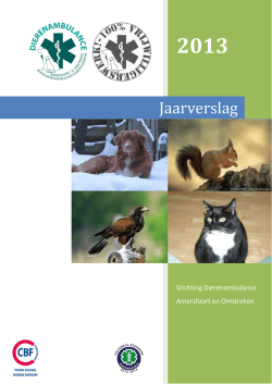 Jaarverslag 2013 - Dierenambulance Amersfoort en omstreken
