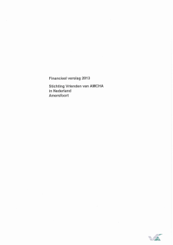 Jaarrekening 2013 - Amcha Nederland