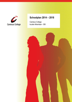 Schoolplan 2014 – 2018