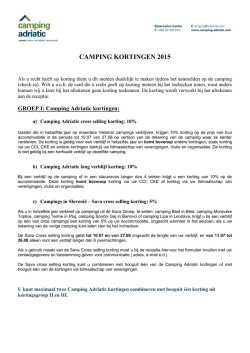 CAMPING KORTINGEN 2015 - Camping
