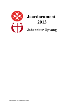 Jaarverslag 2014 - Johanniter Opvang