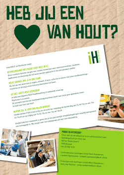 Interieurbouwer met passie voor hout (M/V) Welke - OCH-CFB