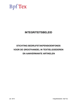 INTEGRITEITSBELEID