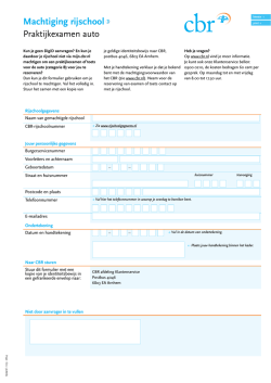 Formulier Machtiging rijschool door kandidaat voor