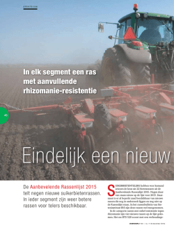 Eindelijk een nieuw rhizoctonia-ras