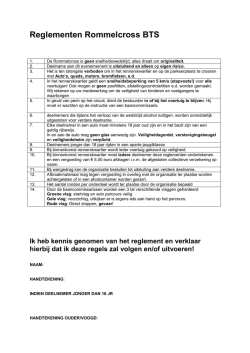 Reglementen Rommelcross BTS - BTS