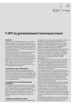 T-DM1 bij gemetastaseerd mammacarcinoom (april 2014)