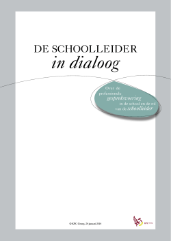 Rapportage: De schoolleider in dialoog