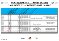 Nationale winterkalender 2014-2015
