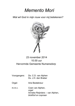 Memento Mori - Hervormde Kerk Numansdorp