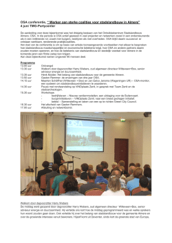 Verslag OSA conferentie 4 juni 2014