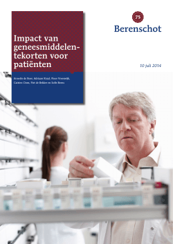 "Impact van geneesmiddelen tekorten voor patiënten" PDF