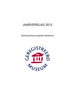 JAARVERSLAG 2012 - Museumregister Nederland
