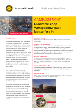 Duurzame sloop Wentgebouw gaat laatste fase in