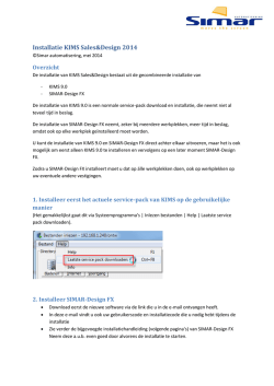 Installatieprocedure Update SIMAR