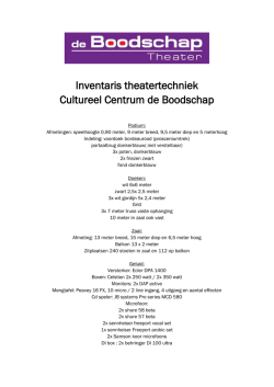 Download Technische lijst theatertechniek De Boodschap