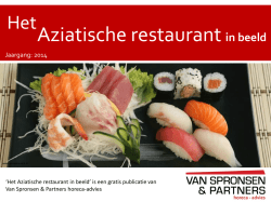 Het Aziatische restaurant in beeld 2014