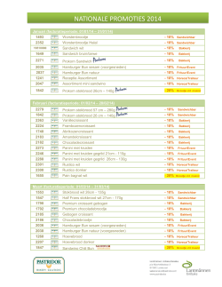 Pastridor Nationale promoties 2014