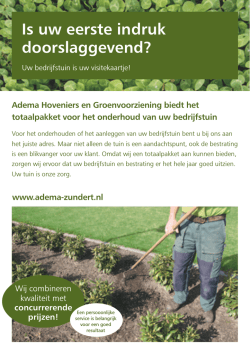 Download hier onze flyer! - Adema Hoveniers en Groenvoorziening