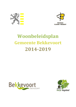 Woonbeleidsplan 2014-2019