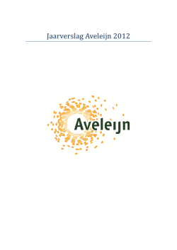Jaarverslag Aveleijn 2012