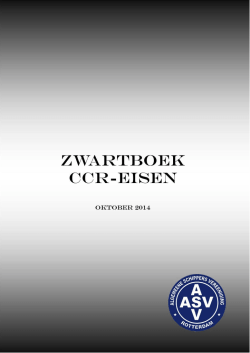 Zwartboek CCR-eisen - Algemeene Schippers Vereeniging
