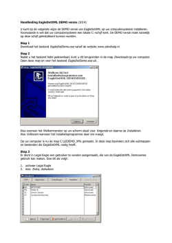 Handleiding EagleDotXML DEMO Installatie