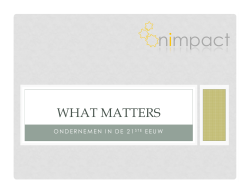 Lara Muller - What matters? Ondernemen in de 21e