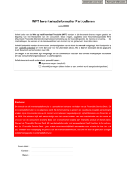 Inventarisatieformulier Particulieren