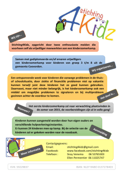 Flyer - Stichting4Kidz