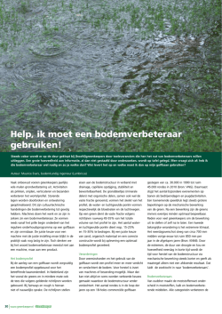 Help, ik moet een bodemverbeteraar gebruiken!