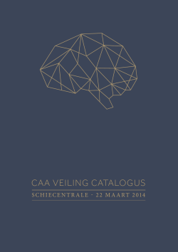 CAA VEILING CATALOGUS - Dutch CAA Foundation
