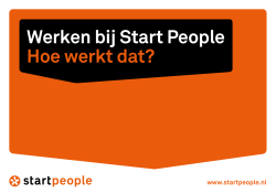 Boekje: Werken bij Start People, hoe werkt dat