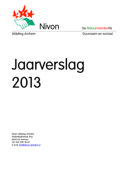 Jaarverslag 2013