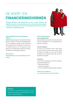 MVE-voorwaarden - Woonstad Rotterdam